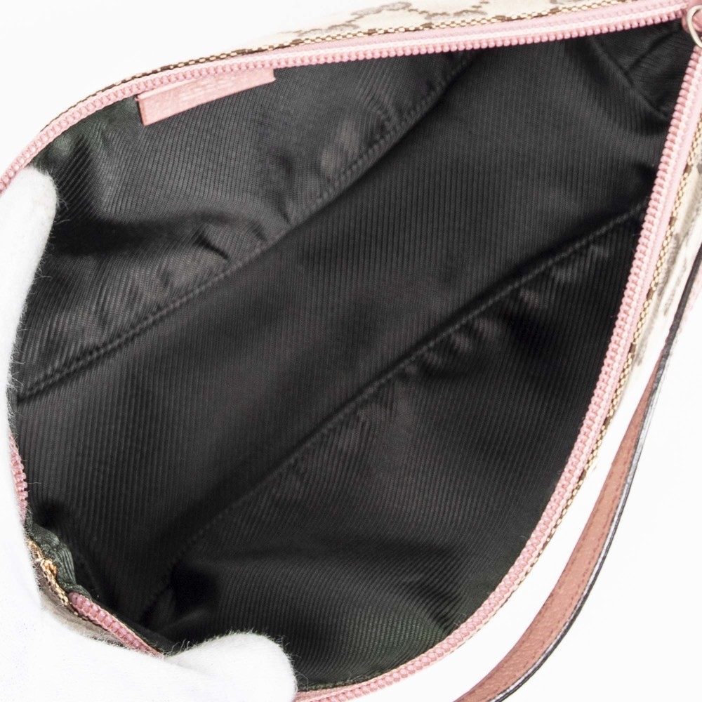 Gucci Boat Pochette in Beige/Pink Monogrammed Canvas - Picture 7 of 7
